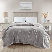 Load image into Gallery viewer, Madison Park Coleman 100% Polyester Reversible Plush To Microfiber Da Blanket MP51-6378 By Olliix