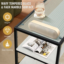 Load image into Gallery viewer, 3-Tier TV Stand for TVs up to 50 Inch with Tempered Glass Top-White