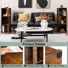 Load image into Gallery viewer, 3-Tier 6 Cube Freestanding Bookcase with Anti-toppling Device-Rustic Brown