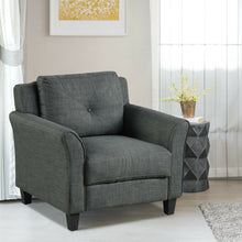 Load image into Gallery viewer, Upholstered Fabric Single Sofa Chair with Tufted Backrest