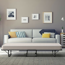 Load image into Gallery viewer, Rollaway Guest Bed with Sturdy Steel Frame and Wheels-Beige