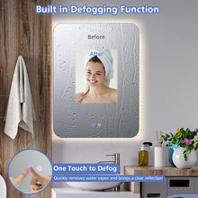 Load image into Gallery viewer, 32 x 24 Inch Shatterproof Wall Mirror with 3-Color Lights and Anti-Fog Function