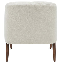 Load image into Gallery viewer, Florence Faux Shearling Fabric Accent Chair Brown Legs
