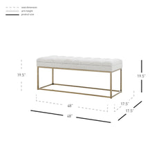 Load image into Gallery viewer, Darius KD Fabric Bench