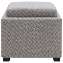 Load image into Gallery viewer, Cameron Square Fabric Storage Ottoman with Tray