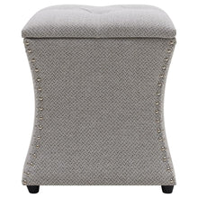 Load image into Gallery viewer, Amelia Nailhead Tufted Storage Ottoman