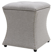Load image into Gallery viewer, Amelia Nailhead Tufted Storage Ottoman