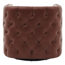 Load image into Gallery viewer, Leslie Top Grain Leather Swivel Tufted Chair