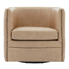 Load image into Gallery viewer, Leslie Top Grain Leather Swivel Tufted Chair