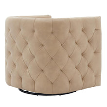 Load image into Gallery viewer, Leslie Top Grain Leather Swivel Tufted Chair
