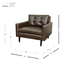 Load image into Gallery viewer, Ritchie Bonded Leather Arm Chair