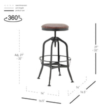 Load image into Gallery viewer, Industrial PU Adjustable Stool