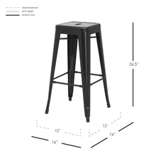 Load image into Gallery viewer, Metropolis Metal Backless Counter Stool, (Set of 4)