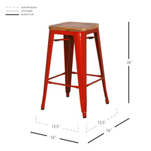 Load image into Gallery viewer, Metropolis Backless Counter Stool, (Set of 4)