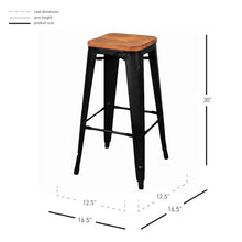 Load image into Gallery viewer, Metropolis Backless Bar Stool, (Set of 4)