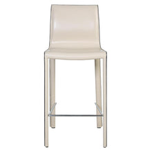 Load image into Gallery viewer, Gervin Recycled Leather Counter Stool, (Set of 2)