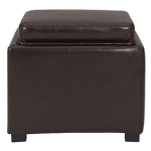 Load image into Gallery viewer, Cameron Square Leather Storage Ottoman