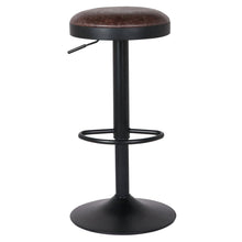 Load image into Gallery viewer, Juno PU Leather Gaslift Backless Swivel Bar Stool, (Set of 2)