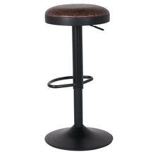 Load image into Gallery viewer, Juno PU Leather Gaslift Backless Swivel Bar Stool, (Set of 2)