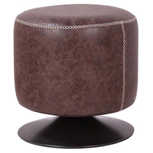 Load image into Gallery viewer, Gaia PU Leather Round Ottoman