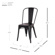 Load image into Gallery viewer, Metropolis Metal Side Chair, (Set of 4)