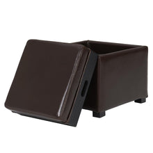 Load image into Gallery viewer, Cameron Square Leather Storage Ottoman