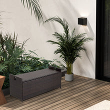 Load image into Gallery viewer, 34 Gallon Patio Storage Bench with Seat Cushion and Zippered Liner