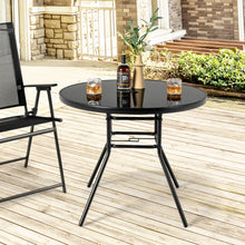 Load image into Gallery viewer, 34 Inch Patio Dining Table with 1.5 inch Umbrella Hole for Garden
