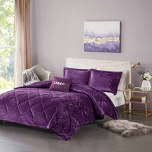 Load image into Gallery viewer, Olliix Felicia 100% Polyester Crushed Comforter Set By Intelligent Design ID10-1978