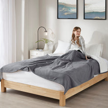 Load image into Gallery viewer, Fleece To Sherpa Heated Blanket - Full ST54-0103 By Olliix