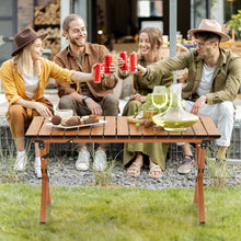 Load image into Gallery viewer, Folding Lightweight Aluminum Camping Table with Wood Grain-M