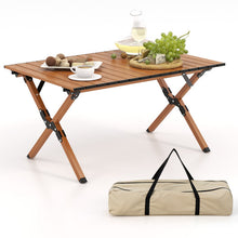 Load image into Gallery viewer, Folding Lightweight Aluminum Camping Table with Wood Grain-M