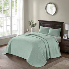 Load image into Gallery viewer, Olliix Quebec 100% Polyester Solid Reversible Bedspread Set By Madison Park MP13-6444