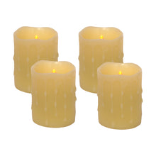 Load image into Gallery viewer, LED Dripping Wax Pillar Candles with Remote (Set of 4)
