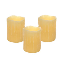 Load image into Gallery viewer, LED Dripping Wax Pillar Candles with Remote (Set of 3)