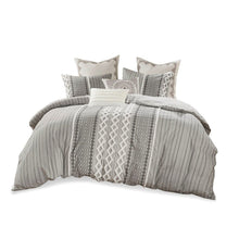 Load image into Gallery viewer, Ink+Ivy Imani 100% Cotton Duvet Cover Mini Set - King/Cal King - Gray II12-1092 By Olliix