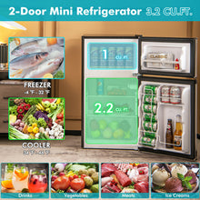 Load image into Gallery viewer, 3.2 Cu. Ft Compact Mini Fridge with 5 Temperature Settings