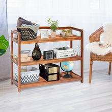 Load image into Gallery viewer, 3-Tier Wood Shoe Rack Freestanding Shoe Storage Organizer