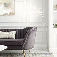 Load image into Gallery viewer, LED Arc Floor Lamp with 3 Brightness Levels-Silver