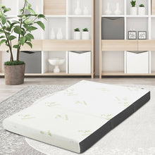 Load image into Gallery viewer, 6" Tri-Folding Memory Mattress Sofa Bed Guests Floor Mat Carry Bag-Queen size