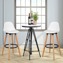 Load image into Gallery viewer, 2 Pieces Mid Century Barstool 28.5 Inches Dining Pub Chair-White