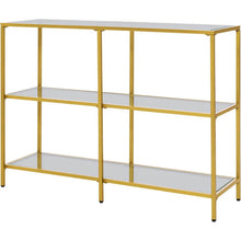 Load image into Gallery viewer, 3-Tier 12D x 29W Inch Console Table with Tempered Glass Shelf-39.5 inches