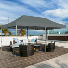 Load image into Gallery viewer, 10 x 20 Feet Adjustable Folding Heavy Duty Sun Shelter with Carrying Bag-Gray