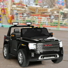 Load image into Gallery viewer, 12V 2-Seater Licensed GMC Kids Ride On Truck RC Electric Car with Storage Box-Black