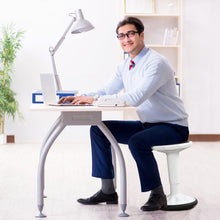 Load image into Gallery viewer, Adjustable Active Learning Stool Sitting Home Office Wobble Chair with Cushion Seat -White