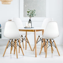 Load image into Gallery viewer, Set of 4 Modern DSW Dining Side Chair Wood Legs-White