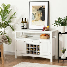 Load image into Gallery viewer, Elegant Classical Multifunctional Wooden Wine Cabinet Table White