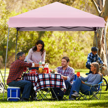 Load image into Gallery viewer, 10 x 10 Feet Pop Up Tent Slant Leg Canopy with Detachable Side Wall-Pink