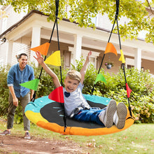 Load image into Gallery viewer, 40 Inch Indoor Outdoor Flying Saucer Tree Swing with Hanging Strap