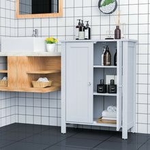 Load image into Gallery viewer, 2-Door Bathroom Floor Storage Cabinet Space Saver Organizer-Gray